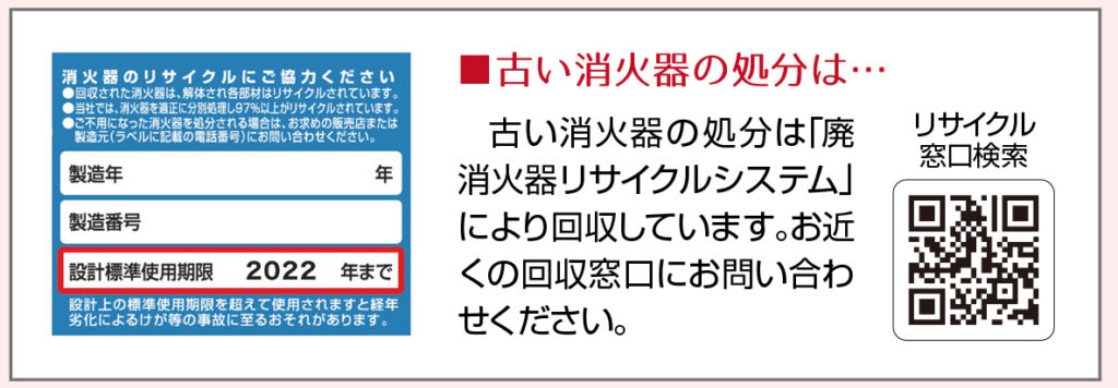 消火器には期限があります